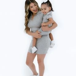 BABY E Mi Bebecita Dress (Heather Grey)(Baby) Bottoms 5 BABY E Mi Bebecita Dress (Heather Grey)(Baby) Bottoms