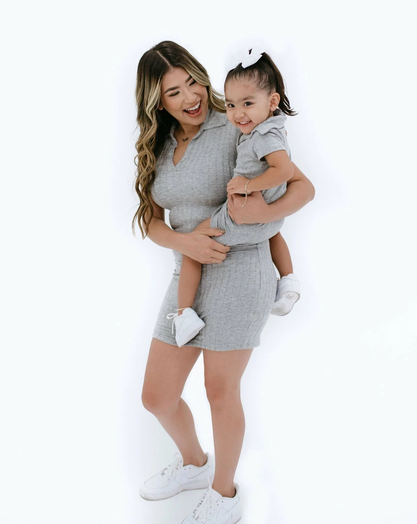 BABY E Mi Bebecita Dress (Heather Grey)(Baby) Bottoms 3 BABY E Mi Bebecita Dress (Heather Grey)(Baby) Bottoms