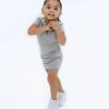 BABY E Mi Bebecita Dress (Heather Grey)(Baby) Bottoms