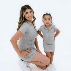 BABY E Bottoms Mi Bebecita Dress (Heather Grey)(Mommy)