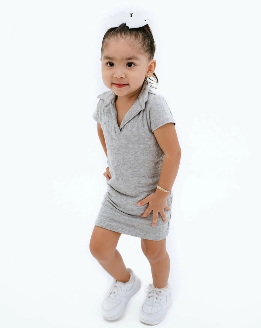 BABY E Mi Bebecita Dress (Heather Grey)(Baby) Bottoms 2 BABY E Mi Bebecita Dress (Heather Grey)(Baby) Bottoms
