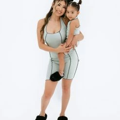 BABY E My Mini Me Romper (Sage/Black)(Mommy)