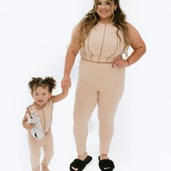 BABY E Mi Corazoncito Matching Set (Nude/Brown)(Mommy)