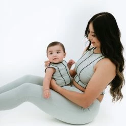 BABY E Tops Mi Corazoncito Matching Set (Sage/Black)(Mommy) 5 BABY E Tops Mi Corazoncito Matching Set (Sage/Black)(Mommy)