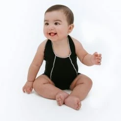 BABY E My Mini Me Romper (Black/White)(Baby) Tops