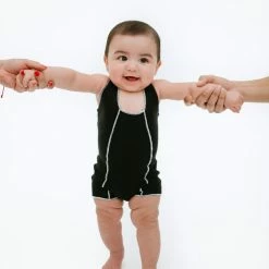 BABY E My Mini Me Romper (Black/White)(Baby) Tops