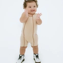BABY E My Mini Me Romper (Nude/Brown)(Baby) Tops