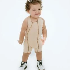 BABY E My Mini Me Romper (Nude/Brown)(Baby) Tops