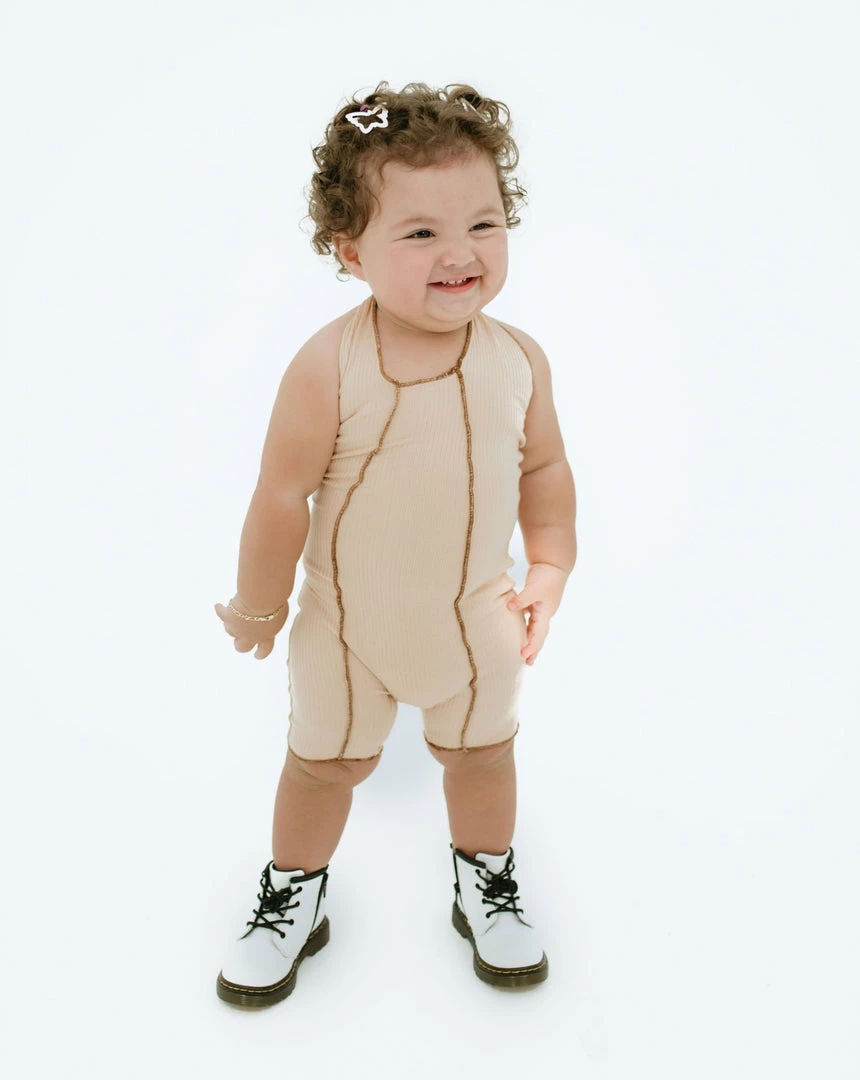 BABY E My Mini Me Romper (Nude/Brown)(Baby) Tops 1 BABY E My Mini Me Romper (Nude/Brown)(Baby) Tops