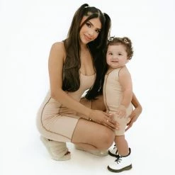 BABY E My Mini Me Romper (Nude/Brown)(Baby) Tops 7 BABY E My Mini Me Romper (Nude/Brown)(Baby) Tops