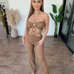 Miss 8 Bottoms Irene Jumpsuit (Brown)