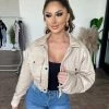 Ootdfash Marcus Leather Bomber Jacket(Taupe)