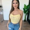 Salty Sally Mesh Tube Top(Lemon) Tops