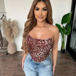 Miss 8 Tops Cynthia Leopard Top