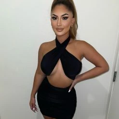 Tresser Izabella Halter Dress(Black)FINAL SALE Dresses/Rompers