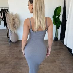 Junie Trudy Cami Dress(Dark Grey) Dresses/Rompers