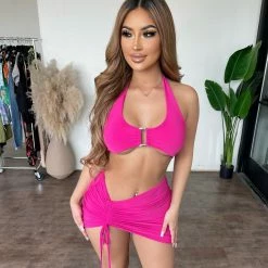 Spring Haze Matching Sets Brylee Halter Set(FUCHSIA)