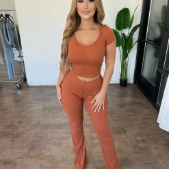Bijou Tops Acacia 2 Piece Set(Rust)