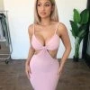 La Luxe Rylee Cami Dress(Light Pink)(FINAL SALE)