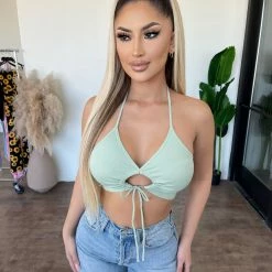 ANWND Genesis Halter Top(Sage)