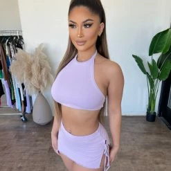 New Pink Tops Violeta Skirt Set(Lavender)