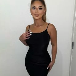 CEFIAN Dresses/Rompers Stella Cami Dress(Black)FINAL SALE