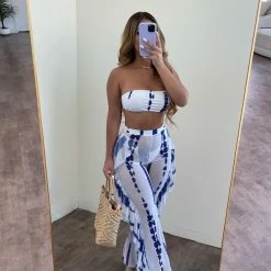 Rivir Melina 3 Piece Set(Blue/White) Tops