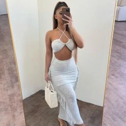 Win Win Hazel Skirt Set(Light Heather)