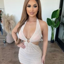 La Luxe Sammy Bikini Cover Dress(Pale Sand)