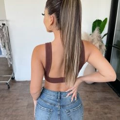 Hey Babe Tops Junie Tank Top(Chocolate)