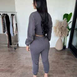 Ootdfash Dana Matching Set(Charcoal)