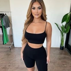 Black Bead Lilian 2 Piece Set(Black) Tops