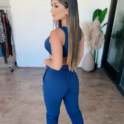 Junie Lucy Tank Matching Set(Navy)