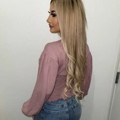 Illa Illa Ellie Long Sleeve Top(Silver Rose)FINAL SALE Tops