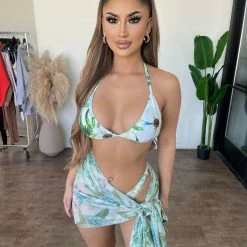Mermaid Brittany Bikini (Green/White)