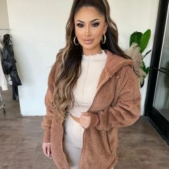 Mono B Carly Furry Jacket(Cocoa)