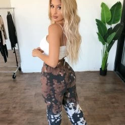 La Luxe Franky Tie Dye Pants(Charcoal/Brown/Black)(FINAL SALE) Bottoms