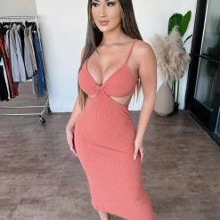 Audrey 3+1 Haylee Cami Dress(Rust)