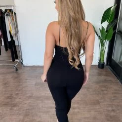 Black Bead Elvina Jumpsuit(Black) Bottoms