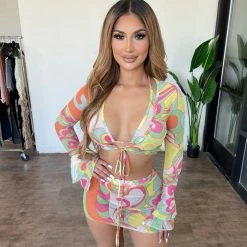 Itzy Hanna Three Piece Set(Green/Yellow)