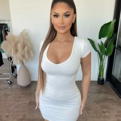 Black Bead Cleva Dress (Off White) Dresses/Rompers