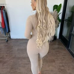 36.5 Brandy Long Sleeve Fuzzy Set(Khaki) Tops