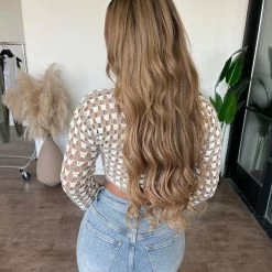 Emory Park Tops Daria Knitted Top(Oat/ Ivory)