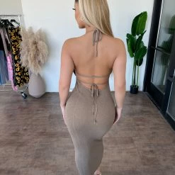 Mable Kalani Halter Dress(Mocha)