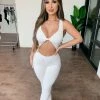 La Luxe Tops Chrissy Tank Jumpsuit(Off White)