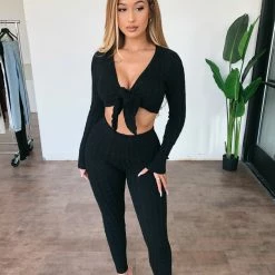 36.5 Eliza Long Sleeve Set(Black)