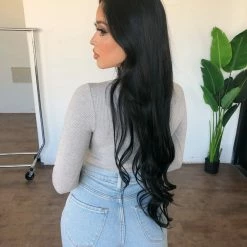 La Luxe Sarah Long Sleeve Top(Grey)(FINAL SALE)