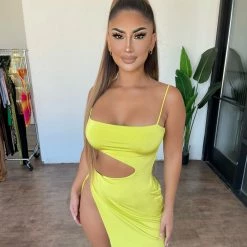 Sabora Eliana Dress(Lime Green) Dresses/Rompers