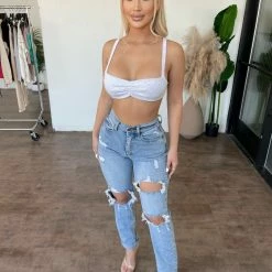 Vibrant Derrick High Rise Mom Jeans(Light)