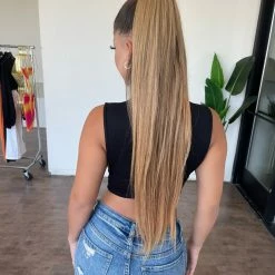 Diosa Ciara Cropped Tank Top(Black)